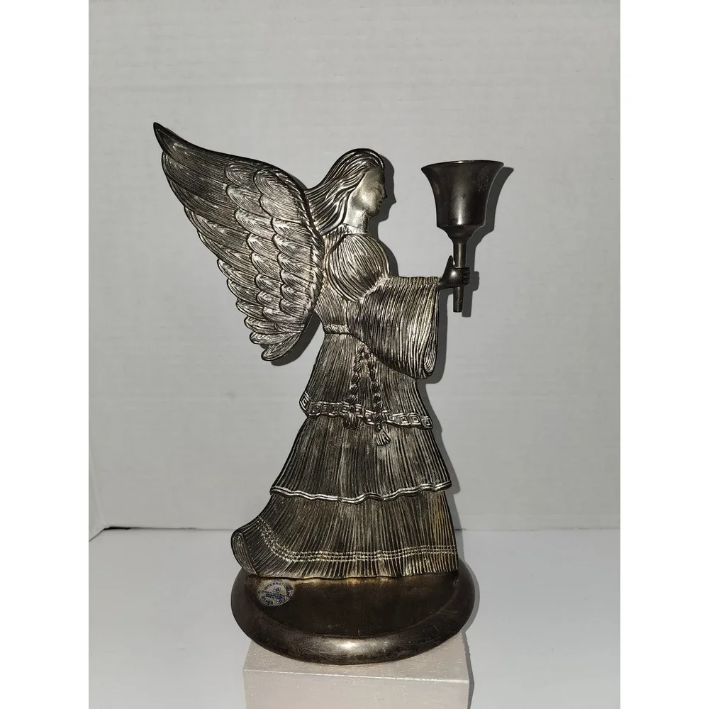 International Silver‎ Angel Candle Holder Taper Christmas